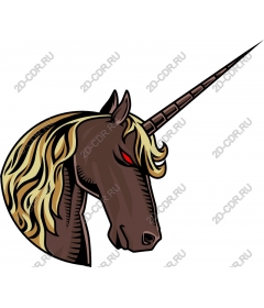Majestic unicorn's head