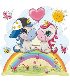 Cute lovers unicorns