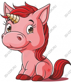  Cute pink unicorn