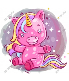  Cute pink unicorn