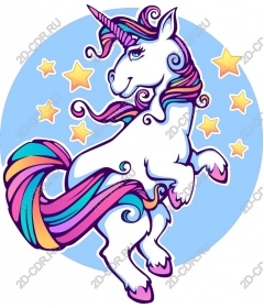 Whimsical rainbow unicorn