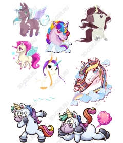 Set clipart "Unicorn" - 8 Magical