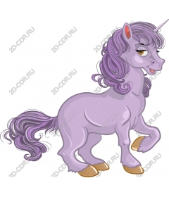 Whimsical purple unicorn