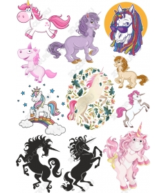 A set of "Enchanted unicorn"