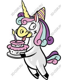 Whimsical birthday celebration unicorn
