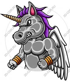  Ferocious muscular unicorn
