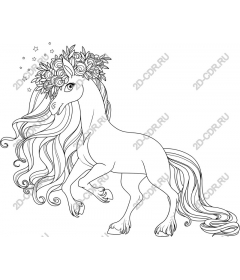  Fancy floral crown for horses