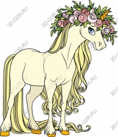 Enchanted unicorn with flower crown