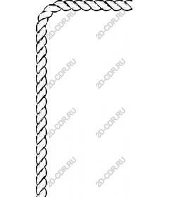  The angular frame made of rope