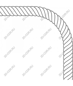  Веревочный бордюр