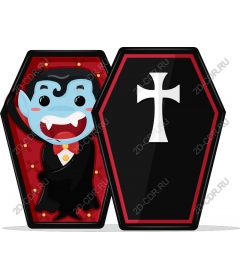  Adorable vampire in a coffin