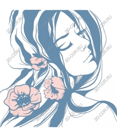  Floral serenity: an Elegant woman