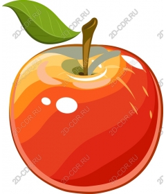  A bright red Apple