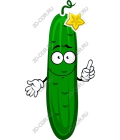 Bizarre cartoon cucumber