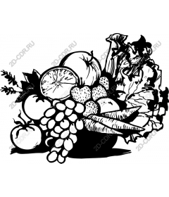 Fresh Bounty: vintage a showcase of vegetables and fruits
