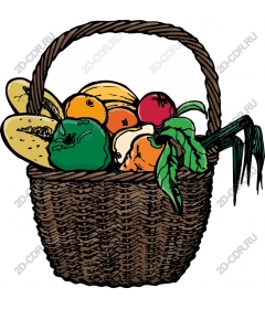  Корзина со свежими продуктами