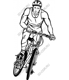 The dynamic male-cyclist