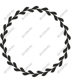 Elegant round wreath of leaves