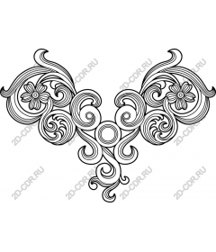 The intricate floral pattern