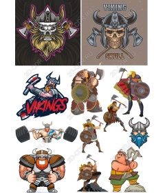 Set of Vikings - Norse warrior