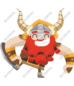  Charming character of the cartoon "the Viking"