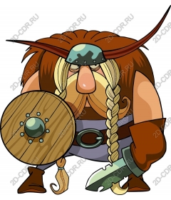  Cartoon warrior-Viking