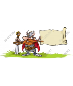  Cartoon Viking warrior