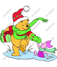  Festive holiday Bear and Pig