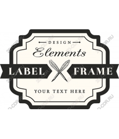  Elegant frame labels with wheat typography