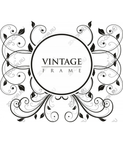 Vintage floral frame