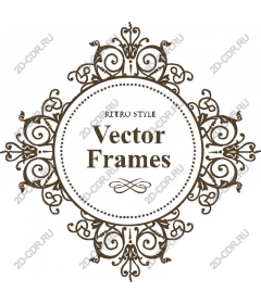  Elegant frame in retro style