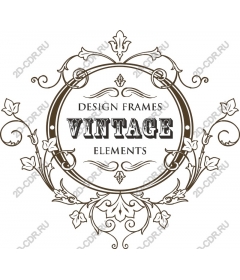 Frame with vintage elements