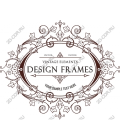 Vintage elegant floral frame