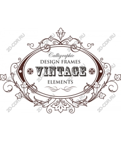 Vintage calligraphic frames