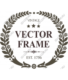 Vintage floral frame
