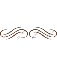  Brown decorative curl
