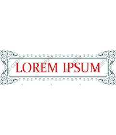 Элегантная декоративная рамка Lorem Ipsum