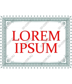 Элегантная декоративная рамка LOREM IPSUM