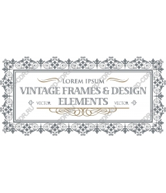 Set of vintage frames and elements