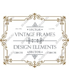 Vintage frame Elements and