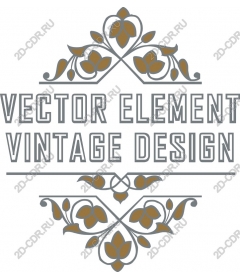 Vintage floral element