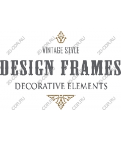 Frame in retro style - Decorative elements
