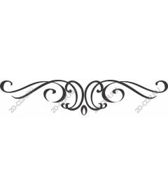  Classical decorative ornament in the form of tendril