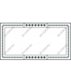  Elegant floral pattern with a border
