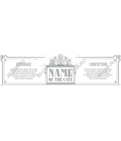 Menu template vintage cafe