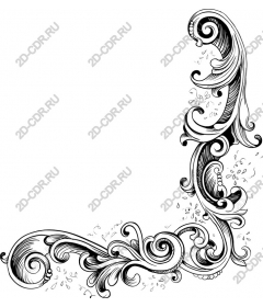  Elegant floral corner ornament