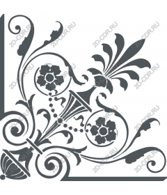 Floral corner decorative