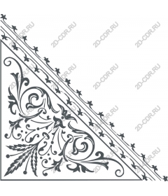  Elegant floral corner ornament