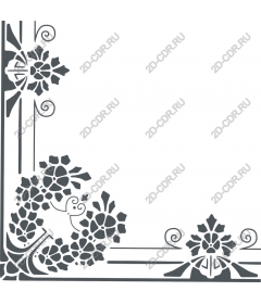 Floral corner frame