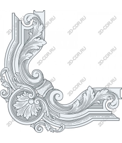  Elegant floral corner ornament